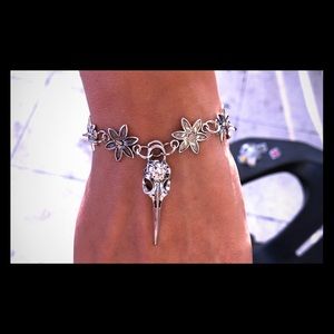 Bird Skull Flower Bracelet